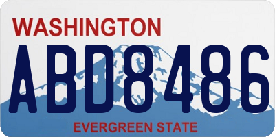 WA license plate ABD8486