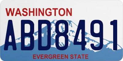 WA license plate ABD8491