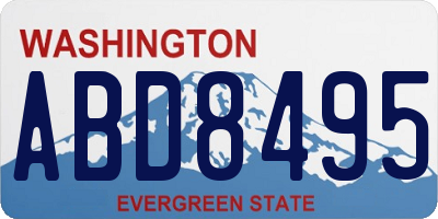 WA license plate ABD8495