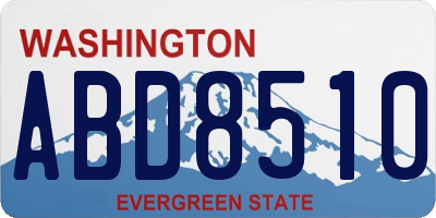 WA license plate ABD8510
