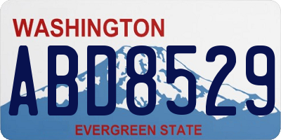 WA license plate ABD8529