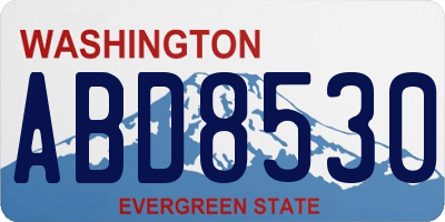 WA license plate ABD8530