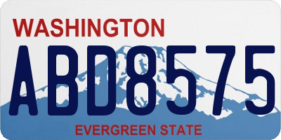 WA license plate ABD8575