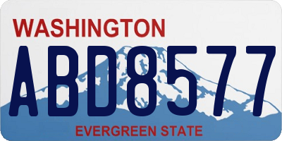 WA license plate ABD8577