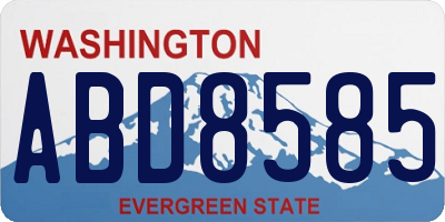 WA license plate ABD8585