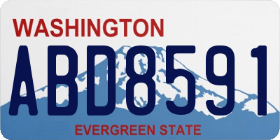 WA license plate ABD8591