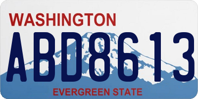 WA license plate ABD8613