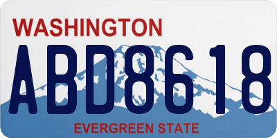 WA license plate ABD8618