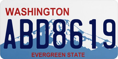 WA license plate ABD8619