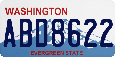 WA license plate ABD8622