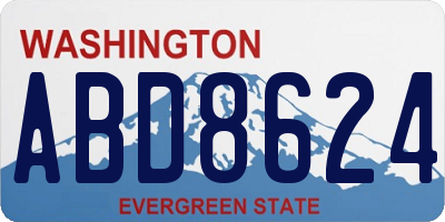 WA license plate ABD8624