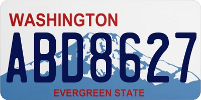 WA license plate ABD8627