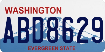 WA license plate ABD8629