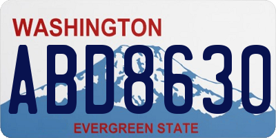 WA license plate ABD8630