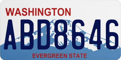 WA license plate ABD8646