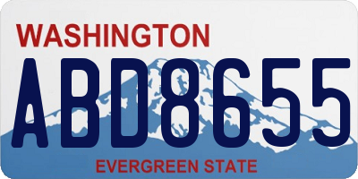 WA license plate ABD8655
