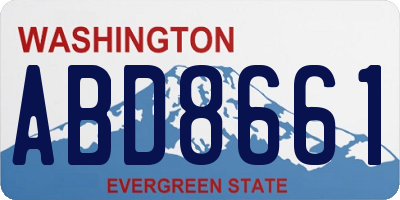 WA license plate ABD8661