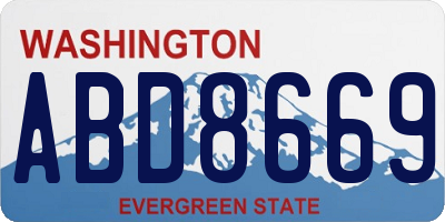 WA license plate ABD8669