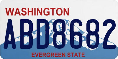 WA license plate ABD8682