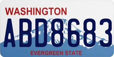 WA license plate ABD8683