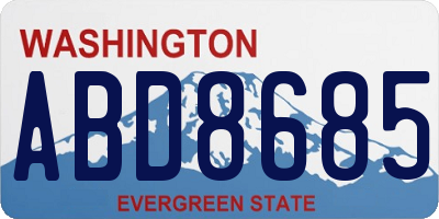 WA license plate ABD8685
