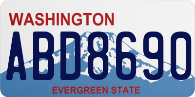 WA license plate ABD8690