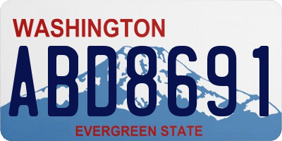 WA license plate ABD8691