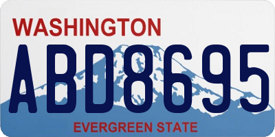 WA license plate ABD8695
