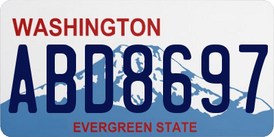 WA license plate ABD8697