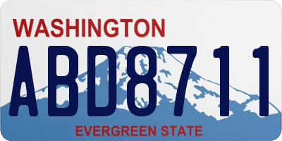 WA license plate ABD8711