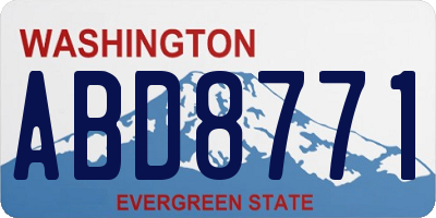 WA license plate ABD8771