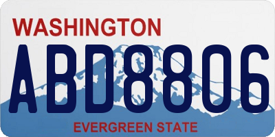 WA license plate ABD8806