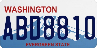 WA license plate ABD8810
