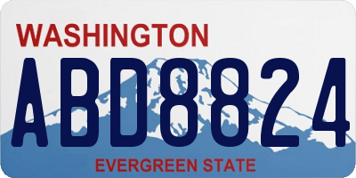 WA license plate ABD8824