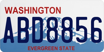 WA license plate ABD8856