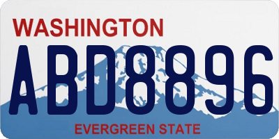 WA license plate ABD8896
