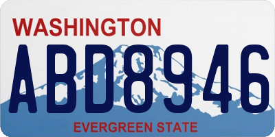 WA license plate ABD8946