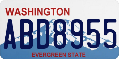 WA license plate ABD8955