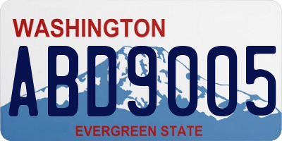 WA license plate ABD9005