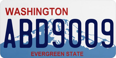 WA license plate ABD9009