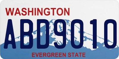 WA license plate ABD9010