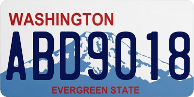 WA license plate ABD9018