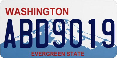 WA license plate ABD9019