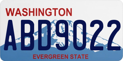 WA license plate ABD9022