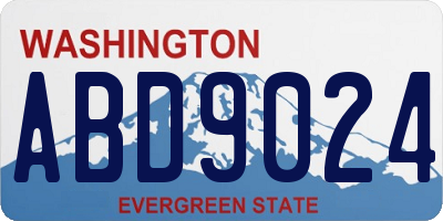 WA license plate ABD9024