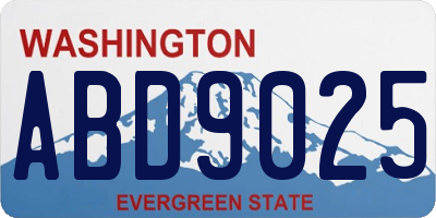 WA license plate ABD9025