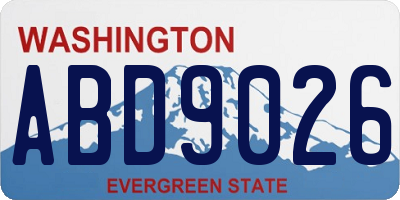 WA license plate ABD9026