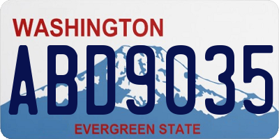 WA license plate ABD9035