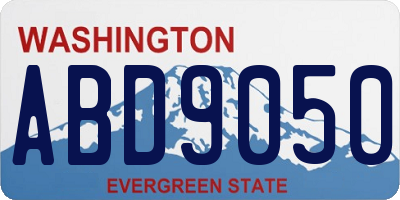 WA license plate ABD9050