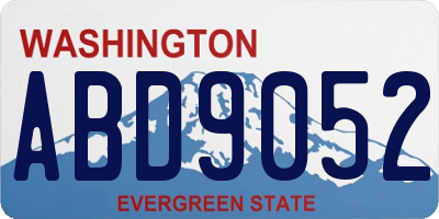 WA license plate ABD9052